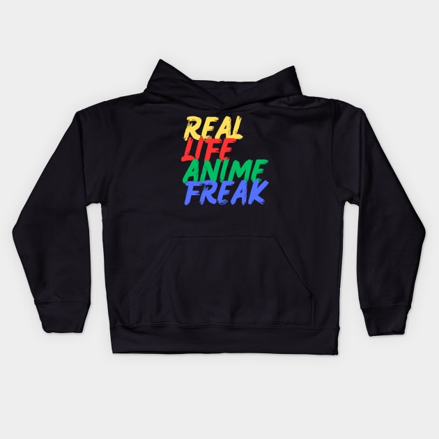 Real Life Anime Freak (Mood Colors) Kids Hoodie by Mood Threads